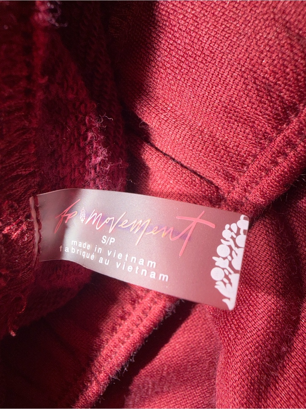 FP Movement by Free People Maroon Sweatpants with Black Side Stripe - Picture 3 of 5